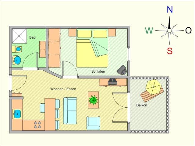 Grundriss Residenz Strandkrone 15