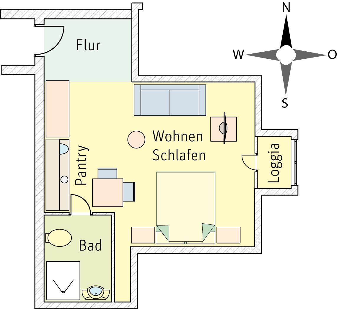 Grundriss Fewo am Rosenhof T301