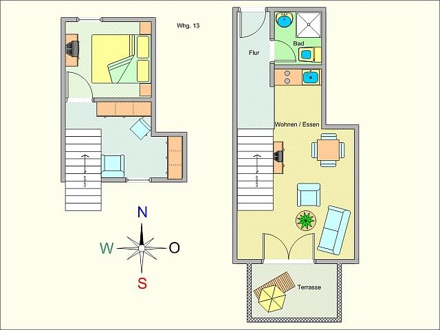Grundriss Fewo Rosenhof 13