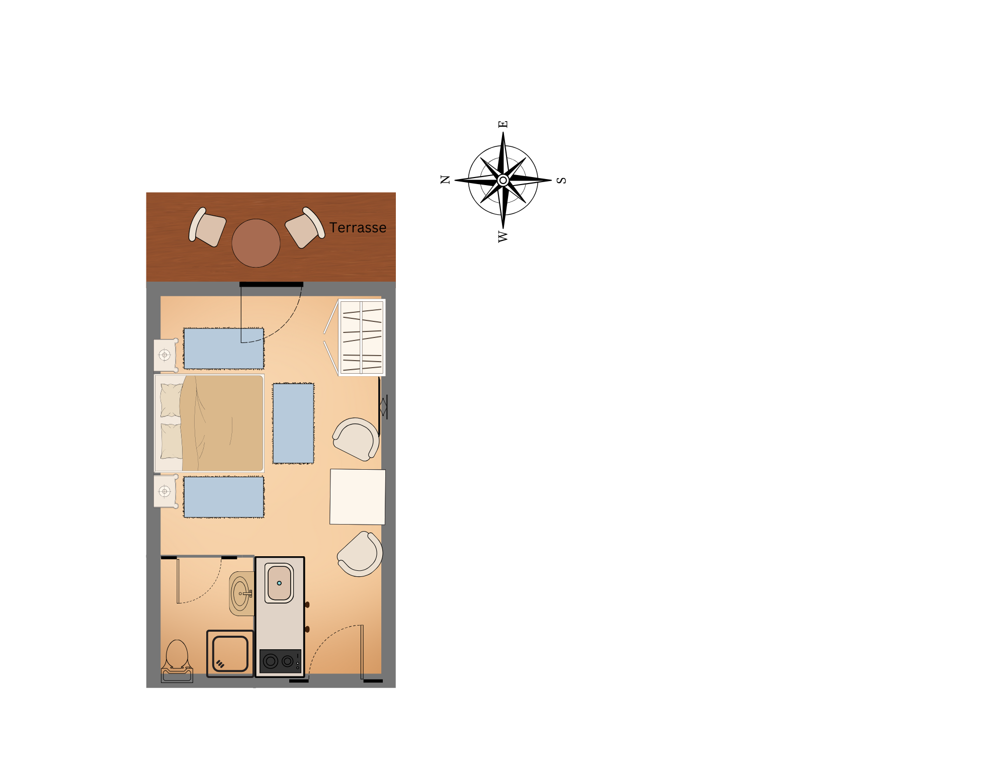 Grundriss Studio-Appartement Elegance
