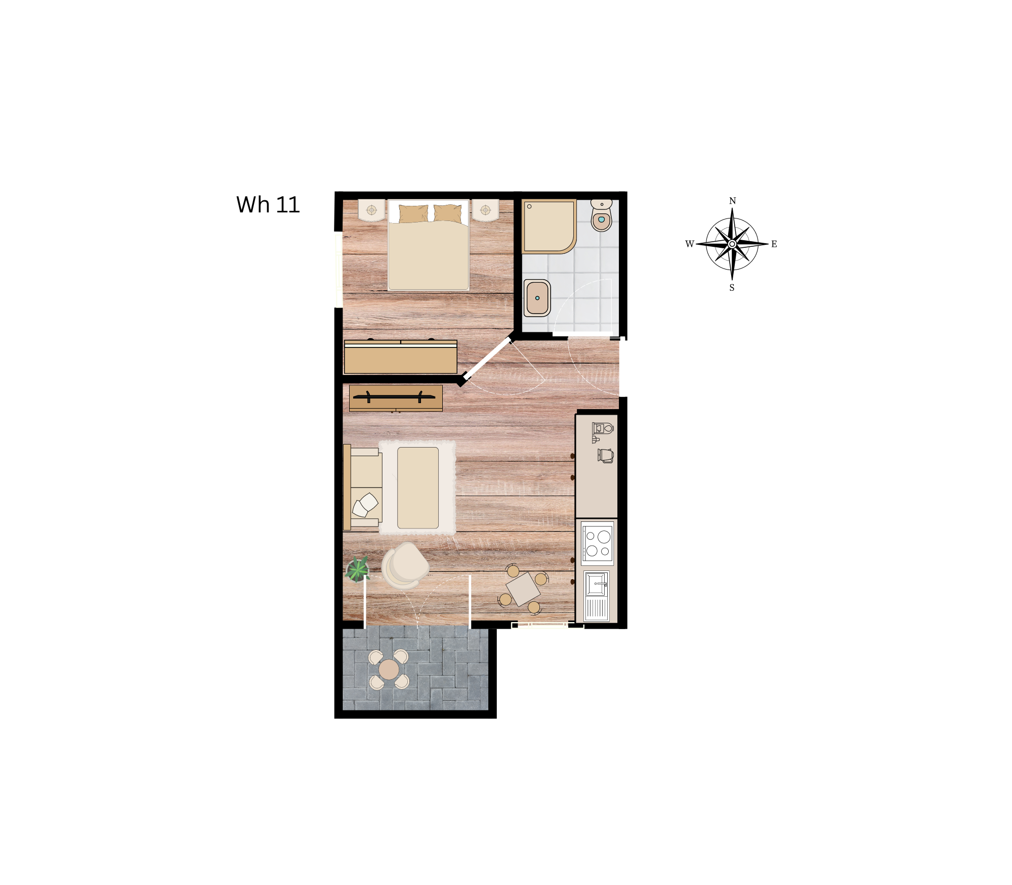 Grundriss Fewo Rosenhof 11
